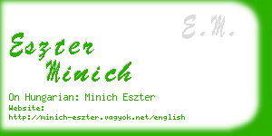 eszter minich business card